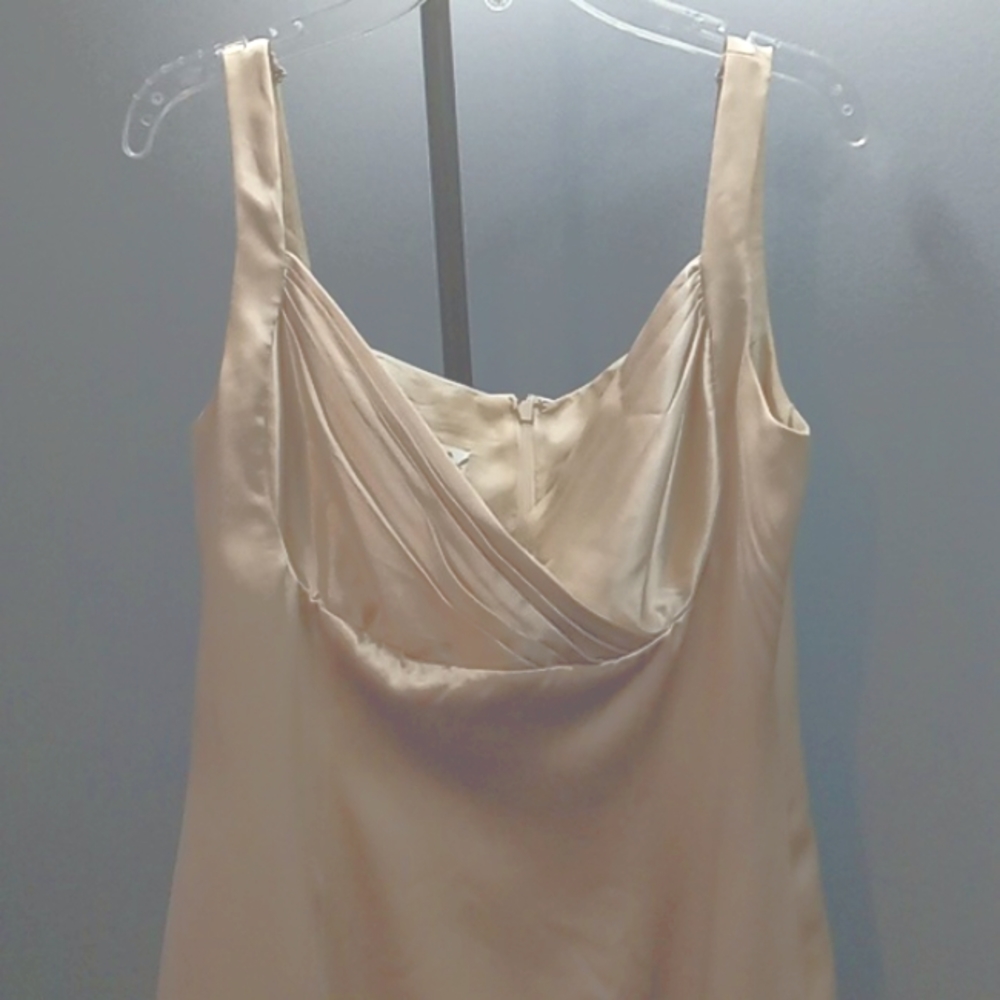 Antonio Gual size 4 champagne satin cocktail dress